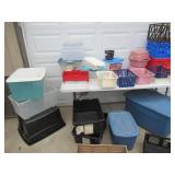 Lot of Totes, Tubs, Trays and baskets
