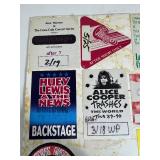 Poster Board With Vintage Backstage Passes