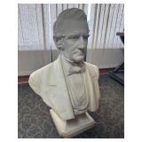 One of A Kind Hand Carved Marble William A. Graham Bust