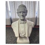 One of A Kind Hand Carved Marble William A. Graham Bust
