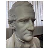 One of A Kind Hand Carved Marble William A. Graham Bust