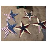 Lot of (5) 3’ American Decretive Metal Stars