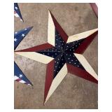Lot of (5) 3’ American Decretive Metal Stars