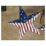 Lot of (5) 3’ American Decretive Metal Stars