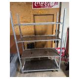 Heavy Duty Adjustable Rolling Shelf