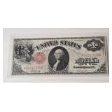 1917 US $1 Bill - Legal Tender (Sawhorse) -Great Shape - Large Note - Rare - Lot 22