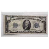 1934 US $10 Bill - Legal Tender - Silver Certificate - Blue Note - Very Crisp - Lot 26