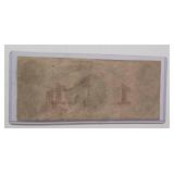 Rhode Island Bank Hoard $1 note,  rare piece of American "Broken bank" currency issued by the Bank of the Republic in Providence between 1854-1856. Signatures: These notes are considered a historical 