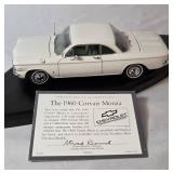 1960 Chevy Corvair Monza 1:24 Scale - COA -Franklin Mint - in box - Lot 32