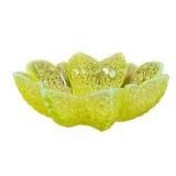 M2 - Antique Duncan Glass Company Paneled Daisy & Button Vaseline Glass Bowl - Circa 1890