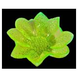 M2 - Antique Duncan Glass Company Paneled Daisy & Button Vaseline Glass Bowl - Circa 1890