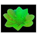 M2 - Antique Duncan Glass Company Paneled Daisy & Button Vaseline Glass Bowl - Circa 1890