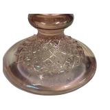 N1 - Fenton Diamond Lace Epergne - Pink Opalescent Glass with Teal Crest, 1948