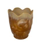 B2 - Vintage Fenton Atlantis Slag Glass Vase - Carmel