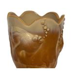 B2 - Vintage Fenton Atlantis Slag Glass Vase - Carmel