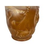 B2 - Vintage Fenton Atlantis Slag Glass Vase - Carmel