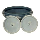 L2 - Roseville Carnelian-1 Console Bowl with Candle Holders, 1915-1927