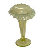M2 - Northwood Lorna Vase - Jack-in-the-Pulpit Uranium Glass