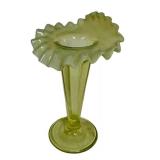 M2 - Northwood Lorna Vase - Jack-in-the-Pulpit Uranium Glass