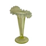 M2 - Northwood Lorna Vase - Jack-in-the-Pulpit Uranium Glass