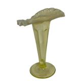 M2 - Northwood Lorna Vase - Jack-in-the-Pulpit Uranium Glass