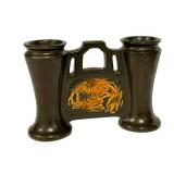 L3 - Antique Roseville Pottery Rosecraft Panel Bud Vase - 1920