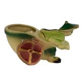 B2 - Shawnee Rickshaw Planter Set of 3 - Asian Themed Man Pulling Cart, Vintage 1940s