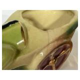 B2 - Shawnee Rickshaw Planter Set of 3 - Asian Themed Man Pulling Cart, Vintage 1940s