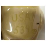 B2 - Shawnee Rickshaw Planter Set of 3 - Asian Themed Man Pulling Cart, Vintage 1940s