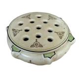 L3 - Antique Roseville 1910 Ceramic Design Flower Arrangers (Lot of 3) with Coordinating Bowl