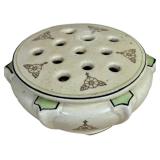 L3 - Antique Roseville 1910 Ceramic Design Flower Arrangers (Lot of 3) with Coordinating Bowl