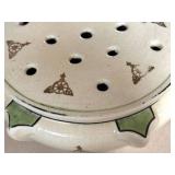 L3 - Antique Roseville 1910 Ceramic Design Flower Arrangers (Lot of 3) with Coordinating Bowl