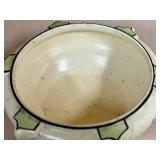 L3 - Antique Roseville 1910 Ceramic Design Flower Arrangers (Lot of 3) with Coordinating Bowl