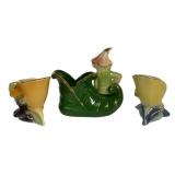 B5 - Shawnee Vintage Elf Planters - Set of 3 - 2 in x 4 in & 6 in x 6 in