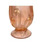 E1 - Fenton Ocean Waves Stretch Vase - Opalescent Pink Glass