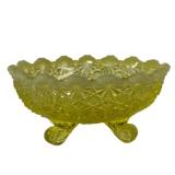 M3 - Candy Dish - Vintage Uranium Glass Footed