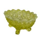 M3 - Candy Dish - Vintage Uranium Glass Footed