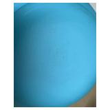 E2 - Fenton Hobnail Pink Basket & Blue Satin Glass Vase - Vintage, Light Wear