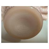 E2 - Fenton Hobnail Pink Basket & Blue Satin Glass Vase - Vintage, Light Wear