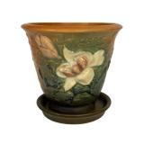 L1 - Vintage Roseville Magnolia Flower Pot with Base - 1940