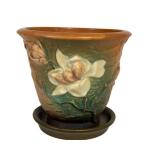 L1 - Vintage Roseville Magnolia Flower Pot with Base - 1940