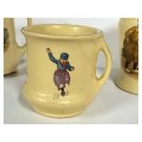 L4 - Early Roseville Holland Mugs (Lot of 3)