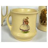 L4 - Early Roseville Holland Mugs (Lot of 3)