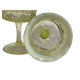 M3 - Northwood Diamond Spearhead Jelly Compotes Pair - Antique Glass