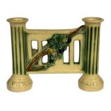 L4 - Roseville Corinthian Double Candle Holder Bud Vase - Antique 1923