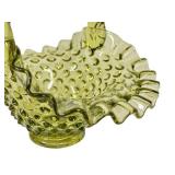 E3 - Fenton Hobnail Glass Basket - Vintage Mid-Century 1967-1977