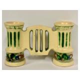 L5 - Antique Roseville Corinthian Double Candle Stick HOlder