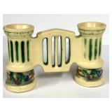 L5 - Antique Roseville Corinthian Double Candle Stick HOlder