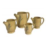 L5 - Roseville Lily of the Valley Pitchers (Lot of 4) - Vintage 1940s