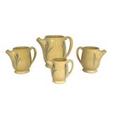 L5 - Roseville Lily of the Valley Pitchers (Lot of 4) - Vintage 1940s